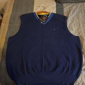 Polo Ralph Lauren Blue V-Neck Pima Cotton Sweater Vest